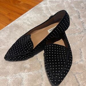 Steve Madden Black Studded Flats